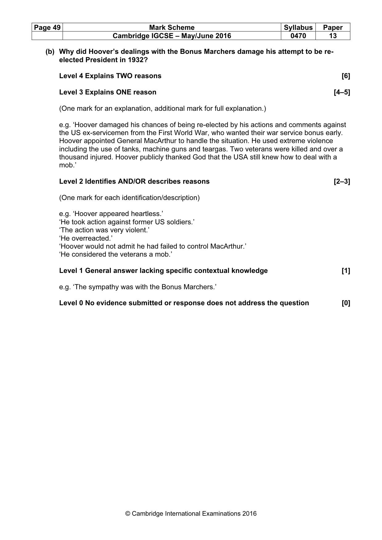 Mark scheme, page 49 of 68