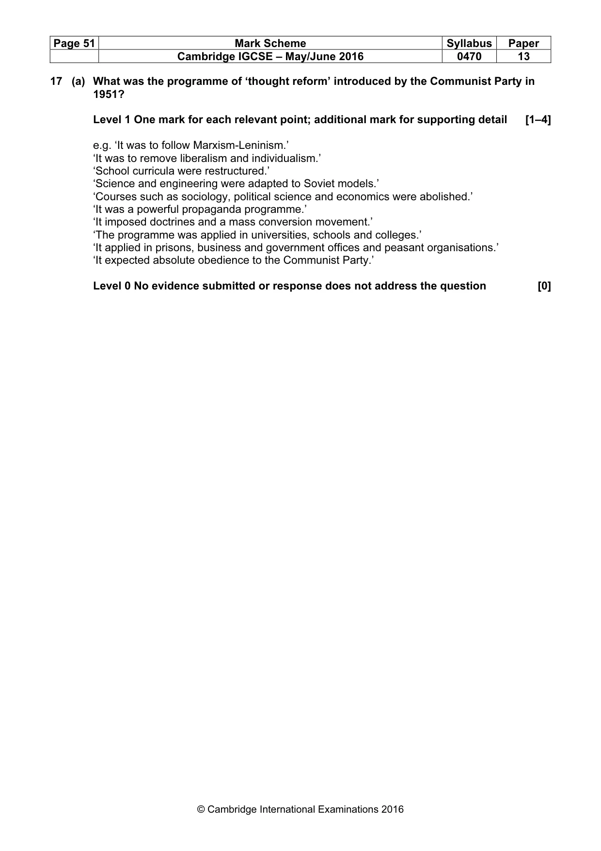 Mark scheme, page 51 of 68