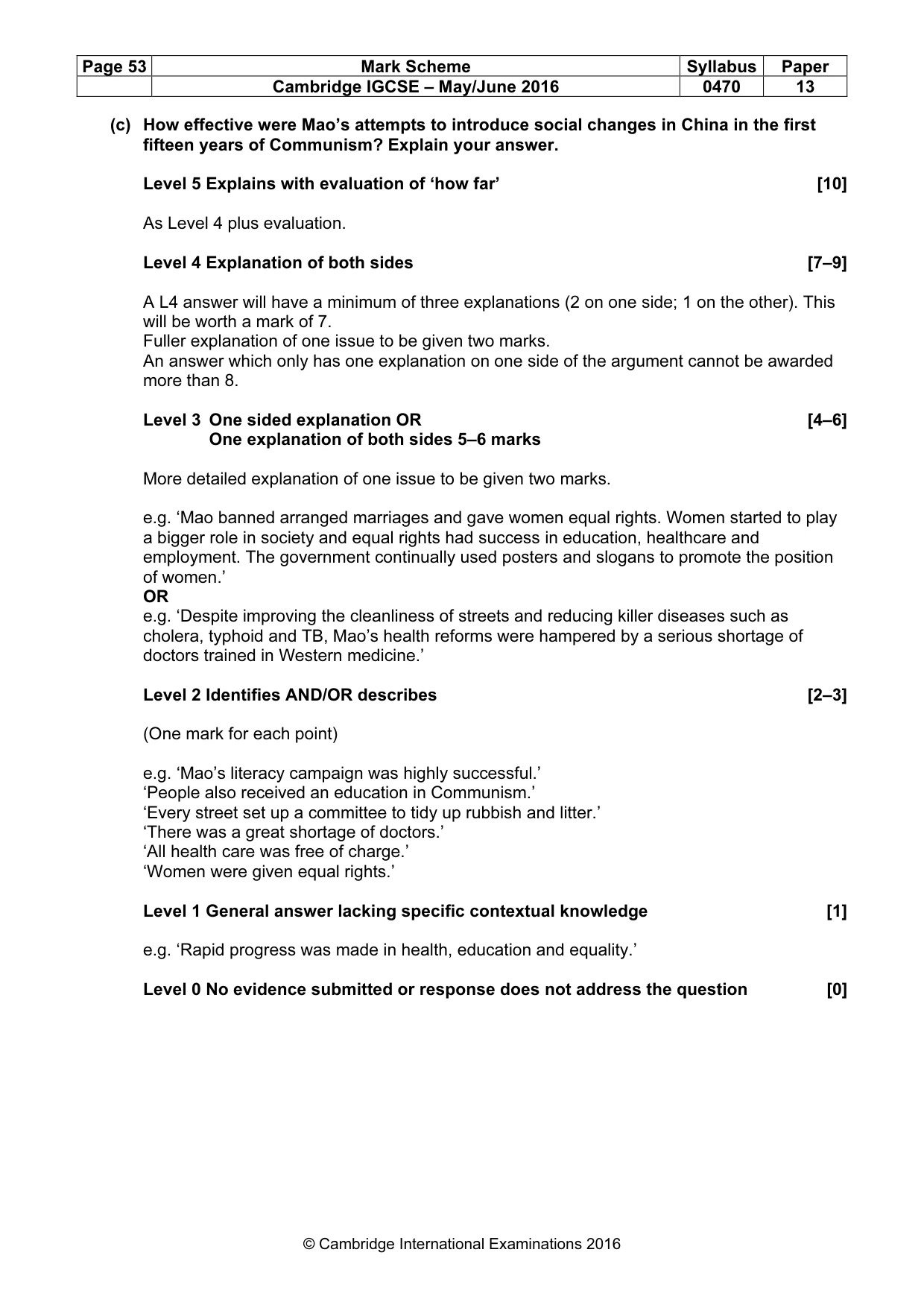 Mark scheme, page 53 of 68
