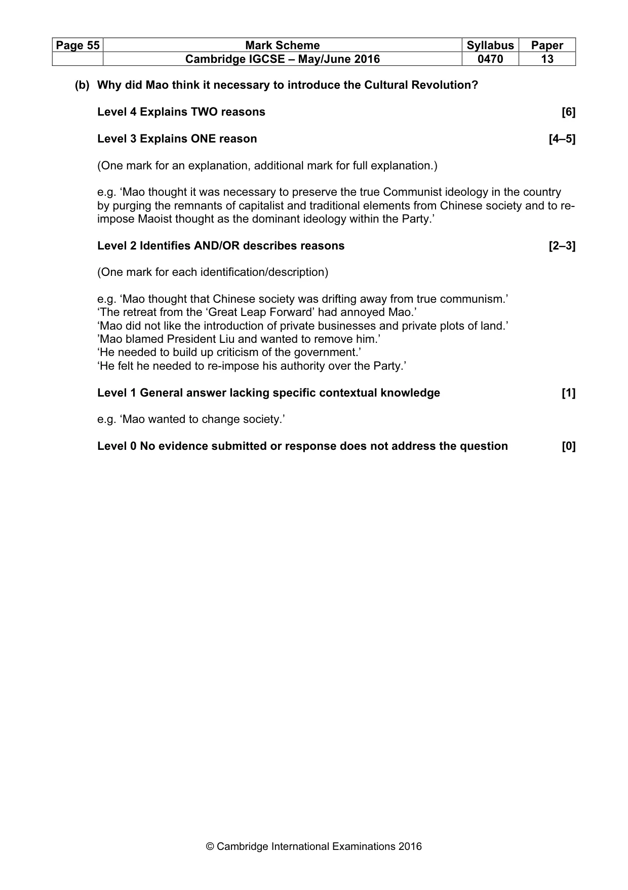 Mark scheme, page 55 of 68