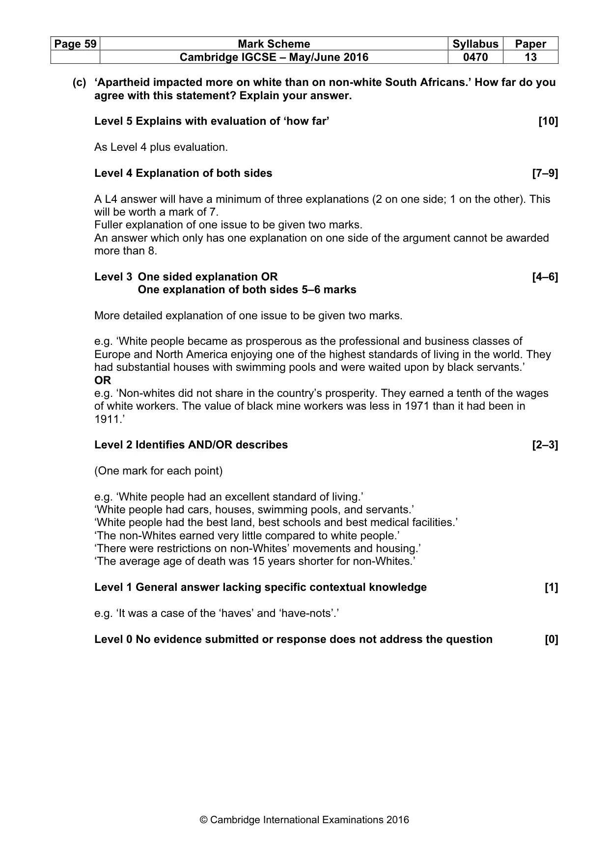 Mark scheme, page 59 of 68