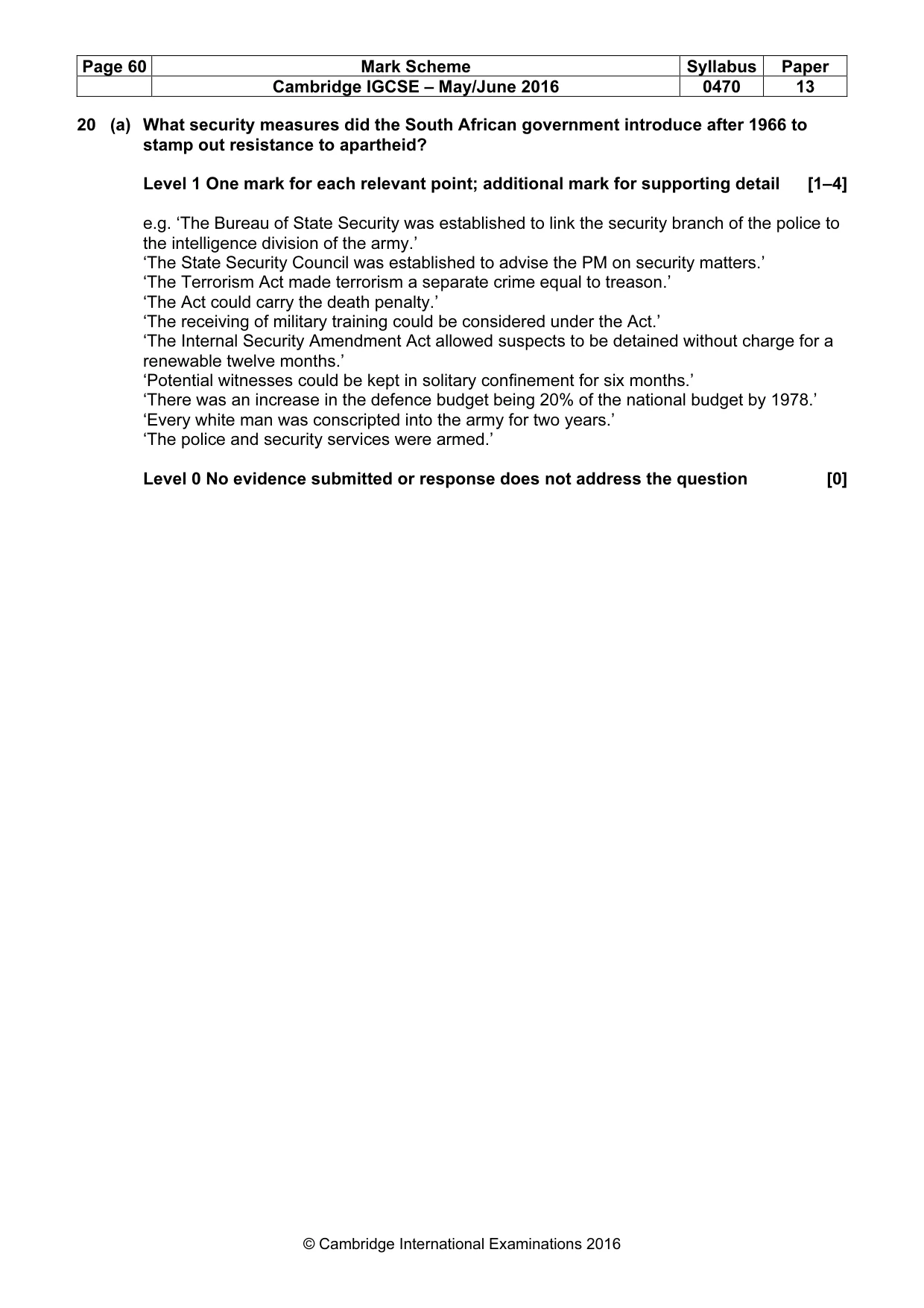 Mark scheme, page 60 of 68