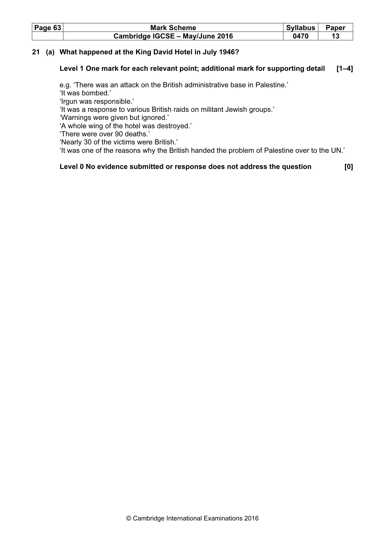 Mark scheme, page 63 of 68