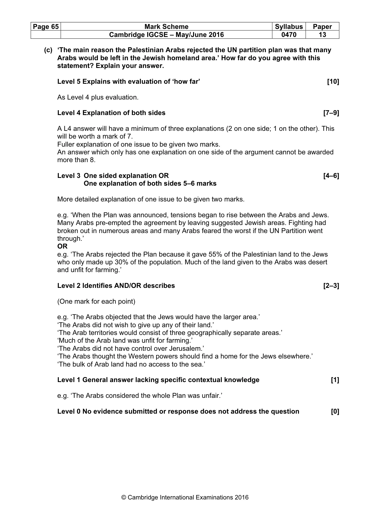 Mark scheme, page 65 of 68