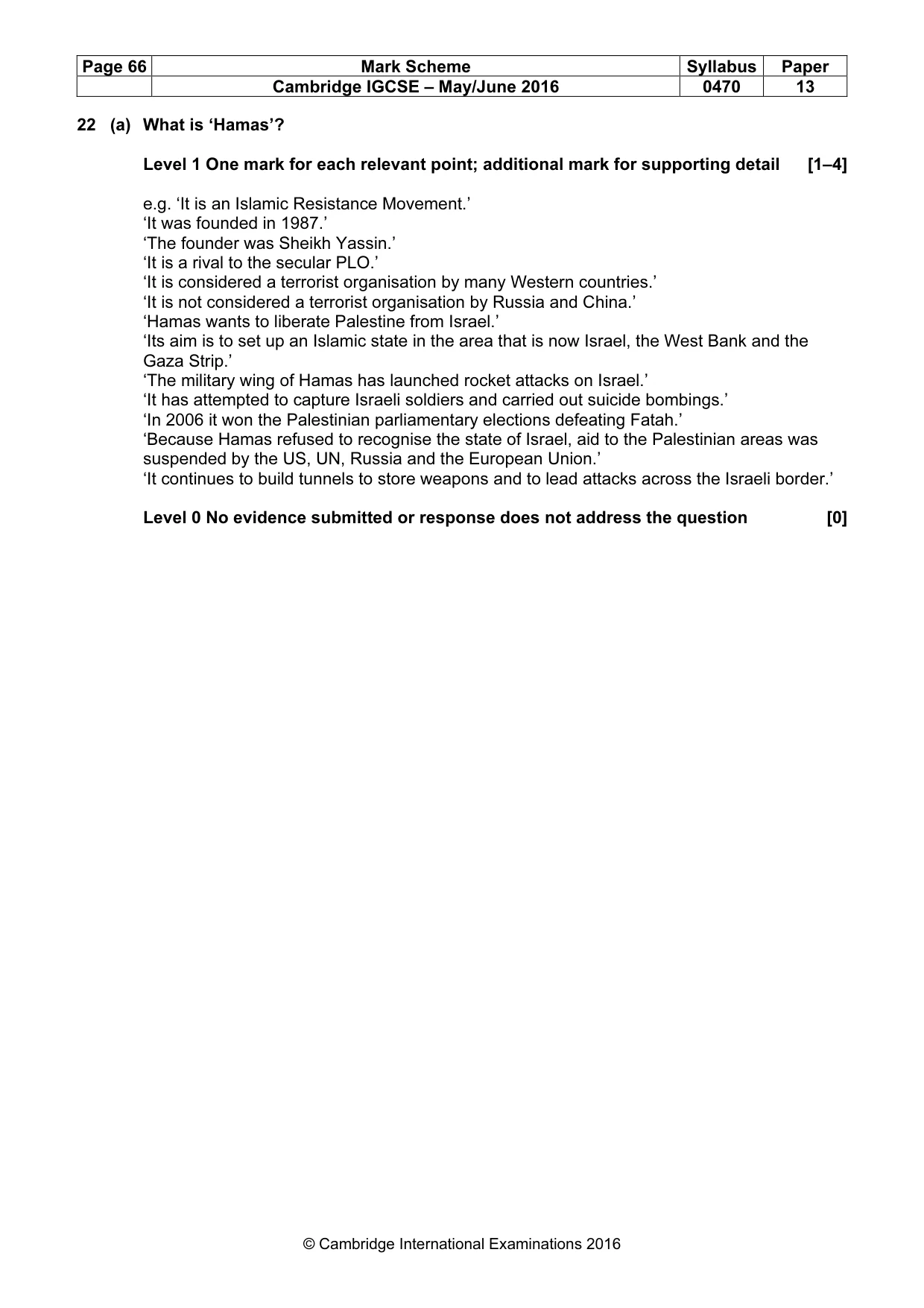 Mark scheme, page 66 of 68
