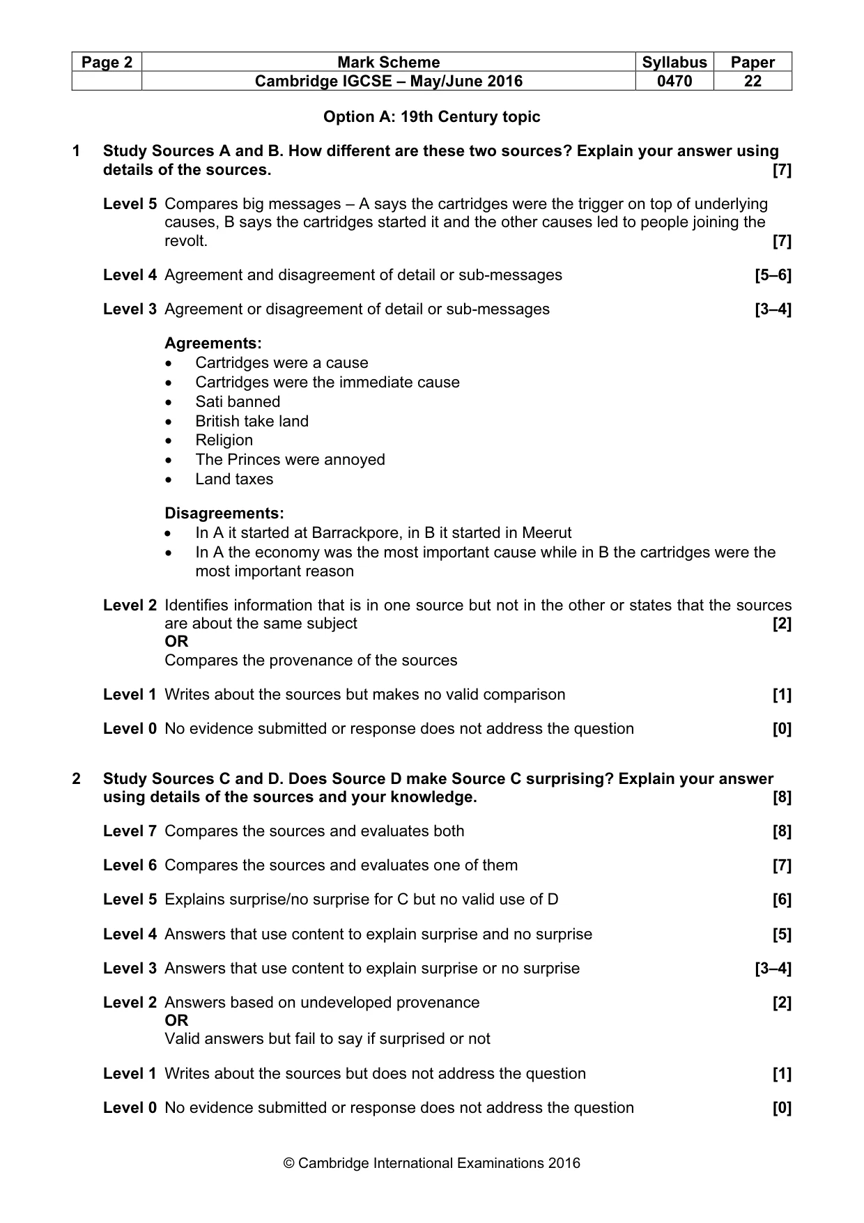 Mark scheme, page 2 of 8