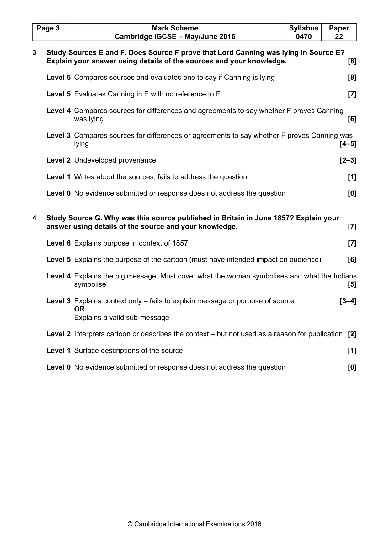 Mark scheme, page 3 of 8