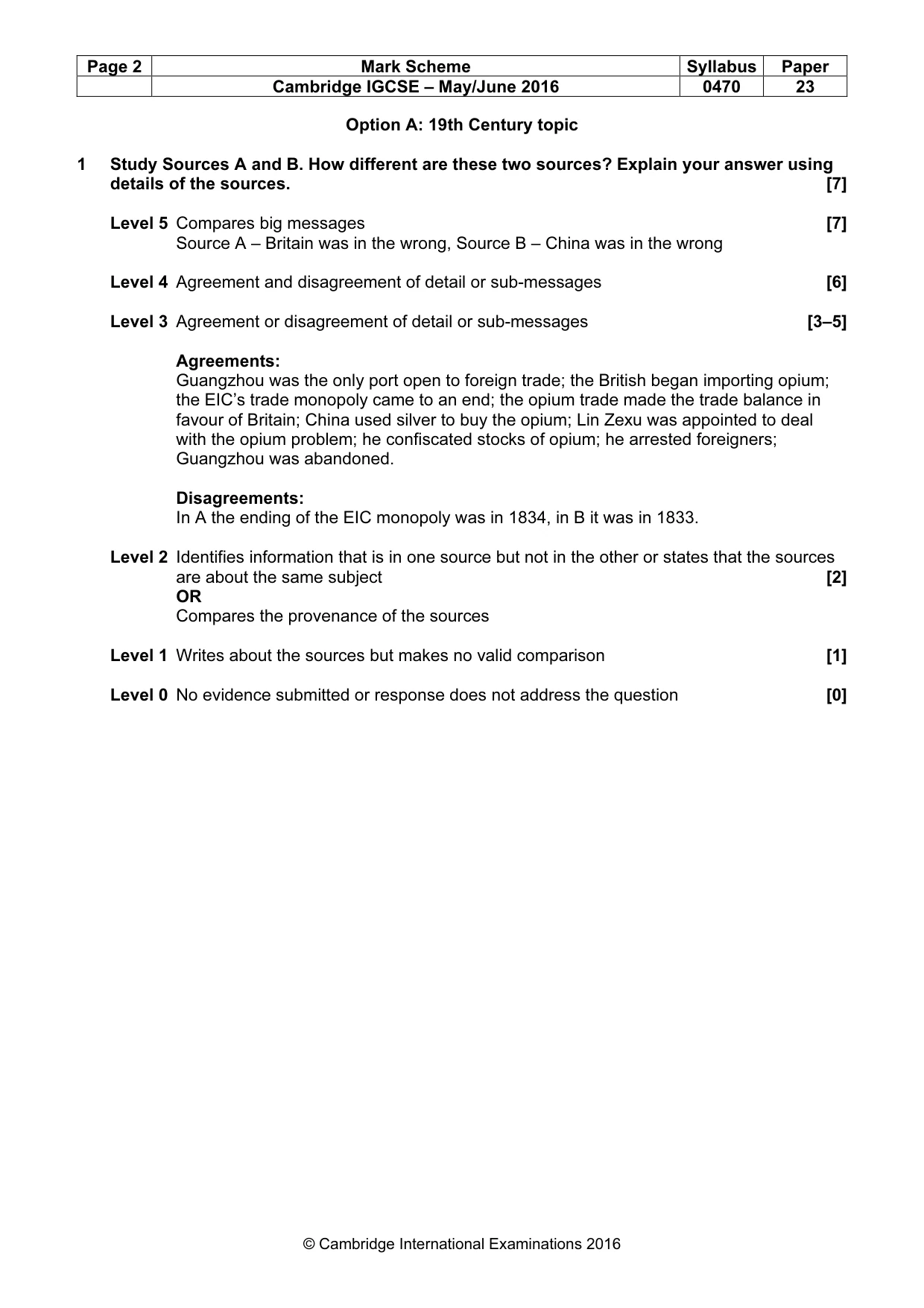 Mark scheme, page 2 of 9
