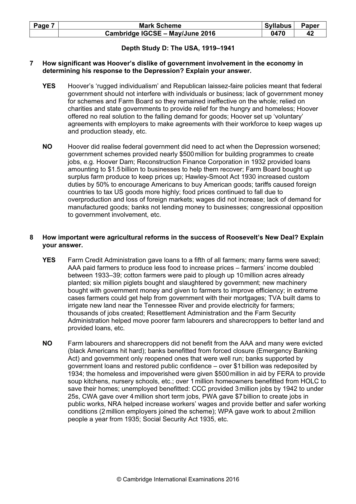 Mark scheme, page 7 of 11