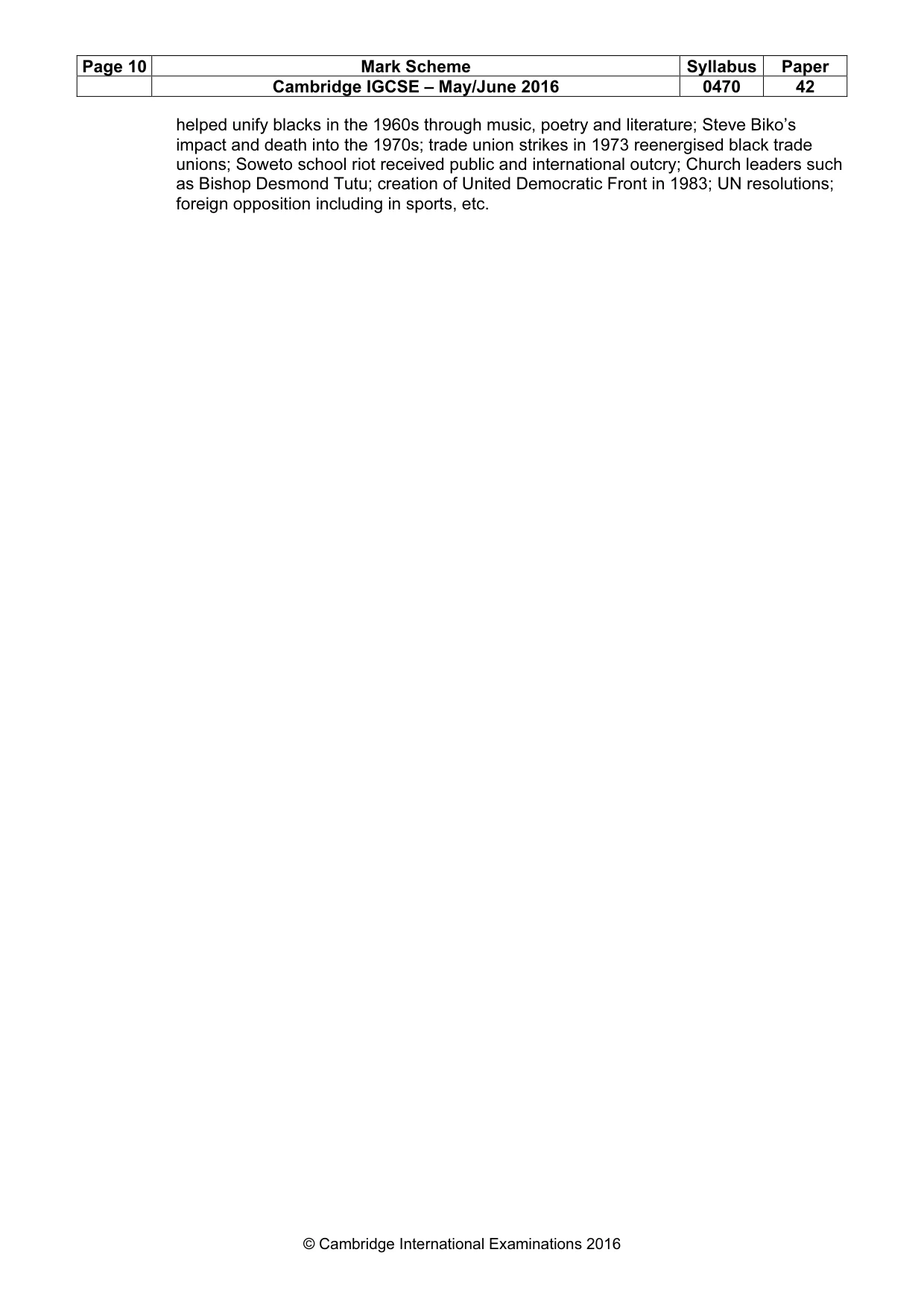Mark scheme, page 10 of 11