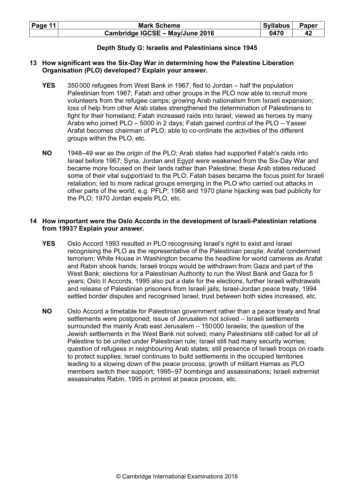 Mark scheme, page 11 of 11