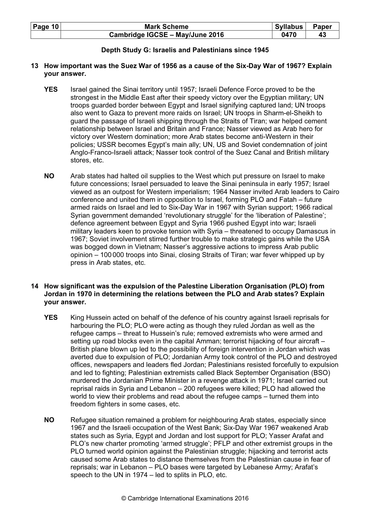 Mark scheme, page 10 of 10