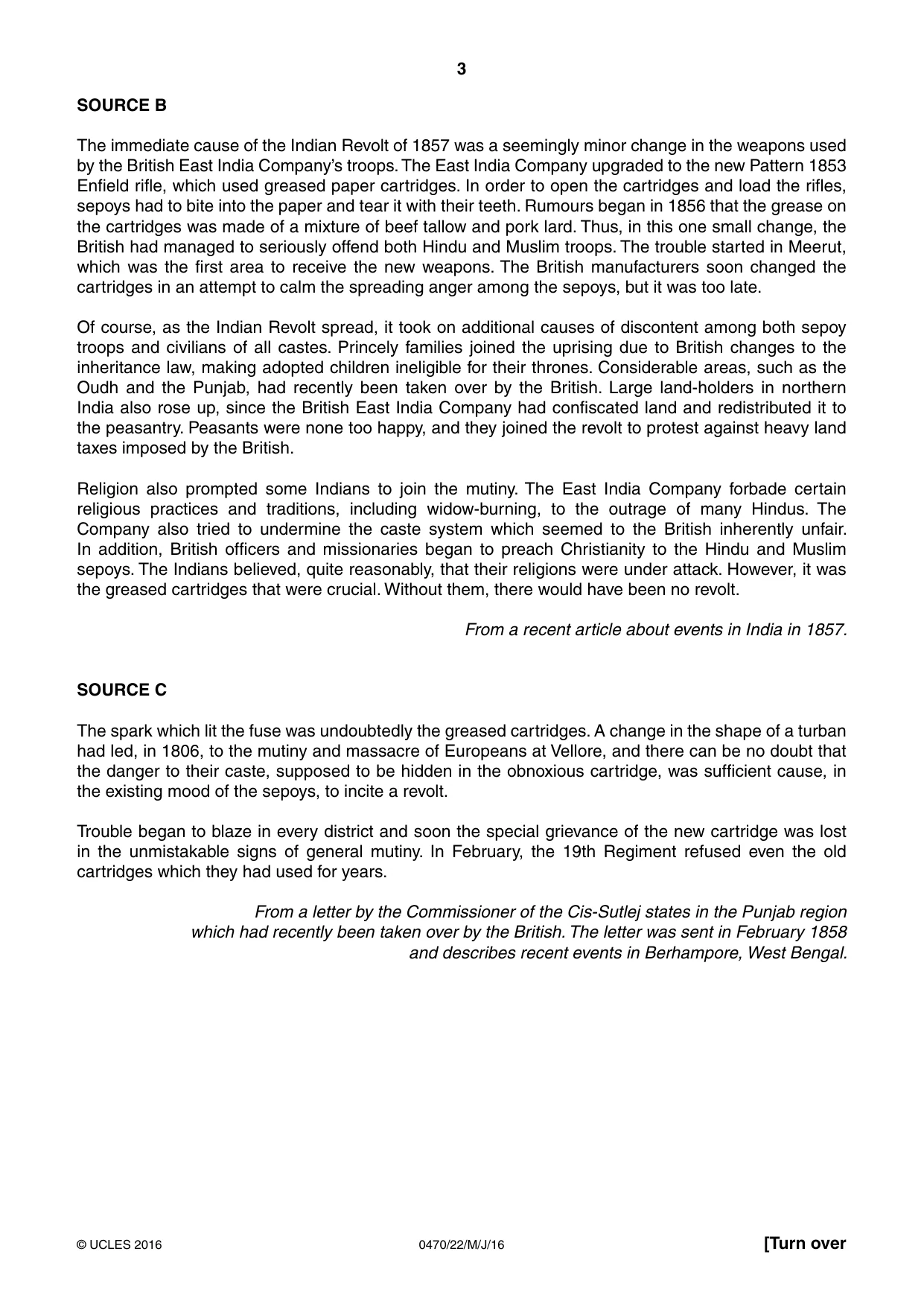Cambridge IGCSE History 0470 2016 May/June Paper 2 · Variant 2 question paper, page 3 of 12