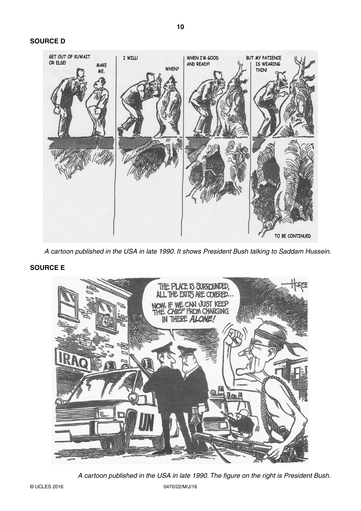 Cambridge IGCSE History 0470 2016 May/June Paper 2 · Variant 2 question paper, page 10 of 12