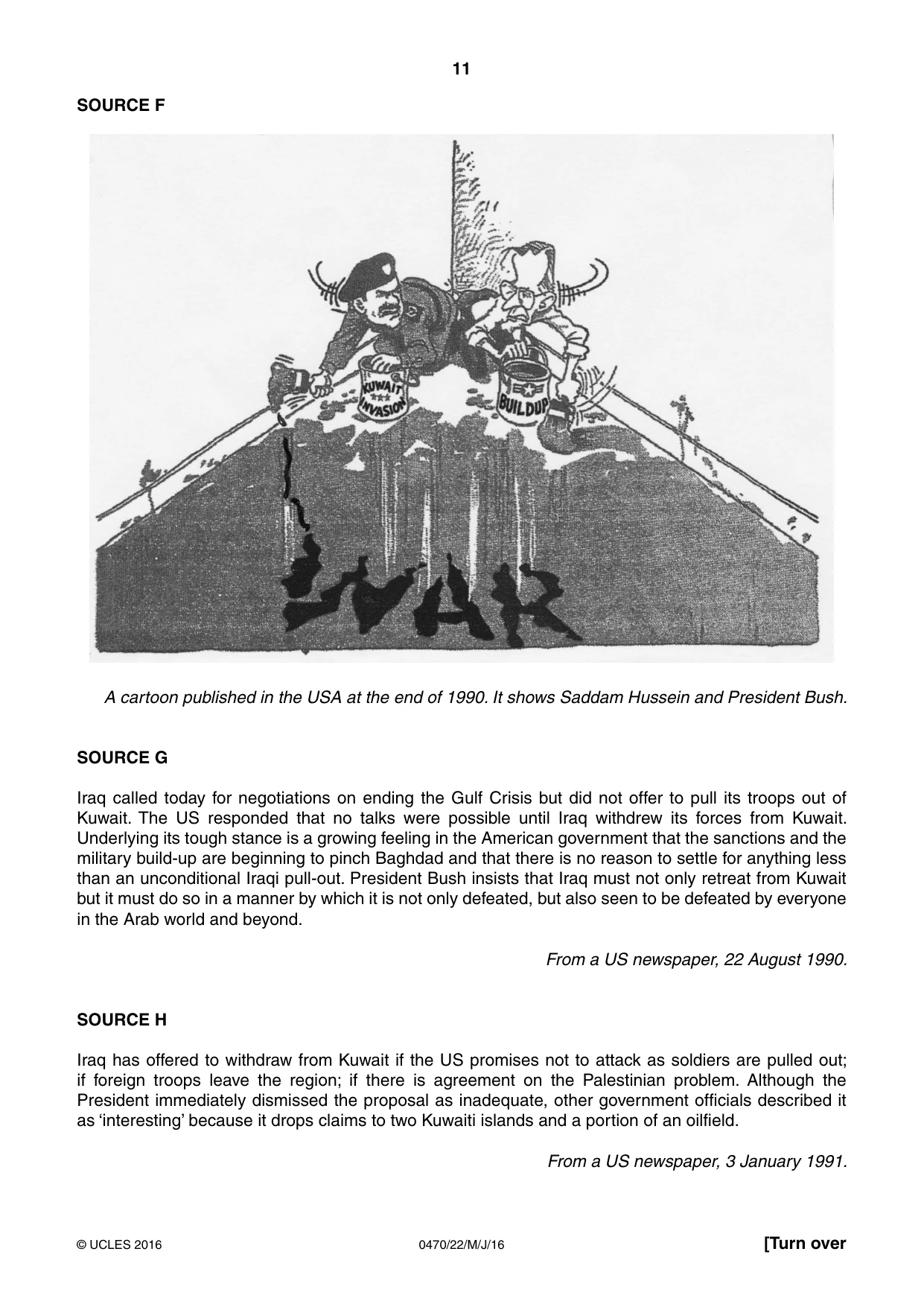 Cambridge IGCSE History 0470 2016 May/June Paper 2 · Variant 2 question paper, page 11 of 12