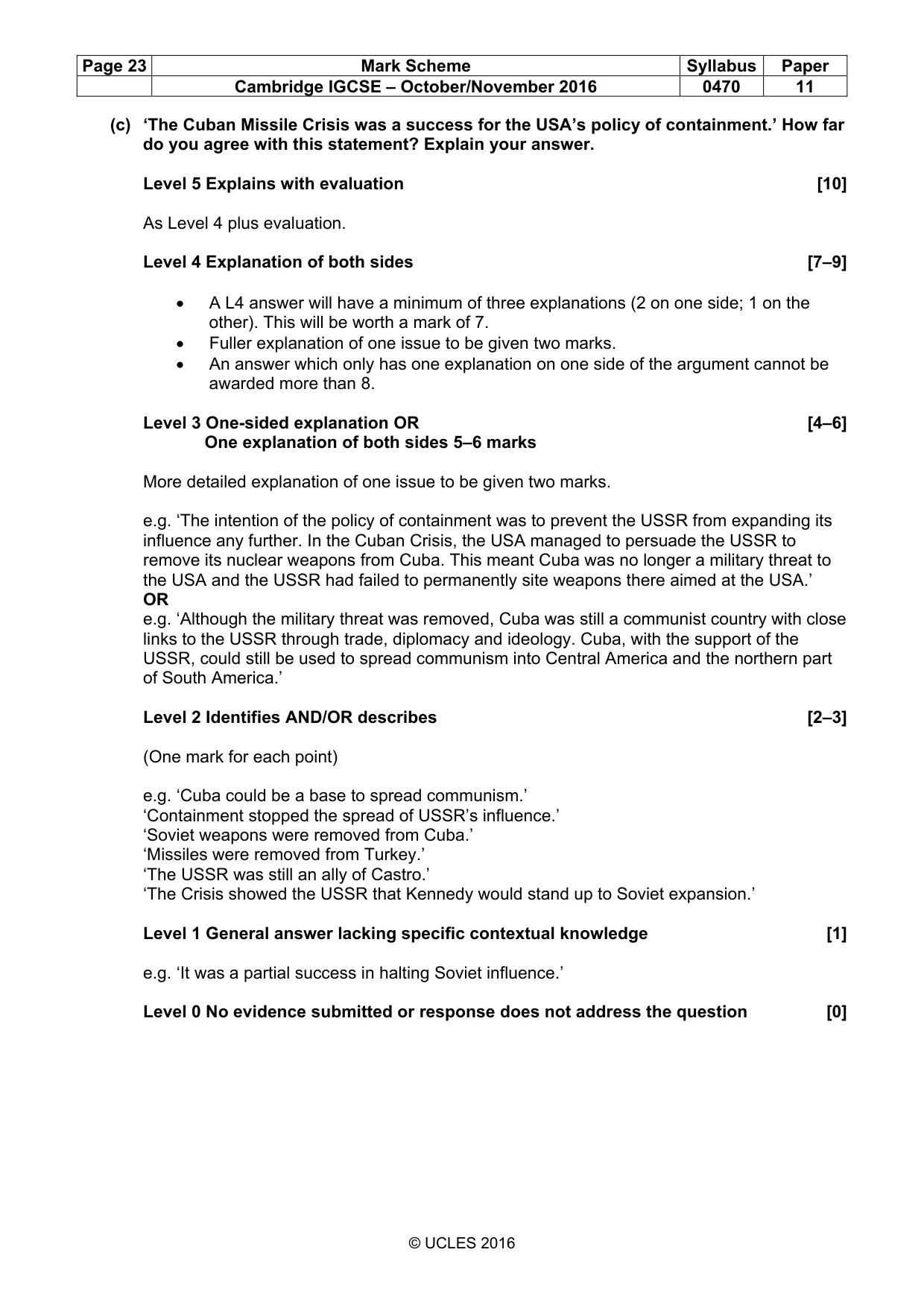 Mark scheme, page 23 of 69