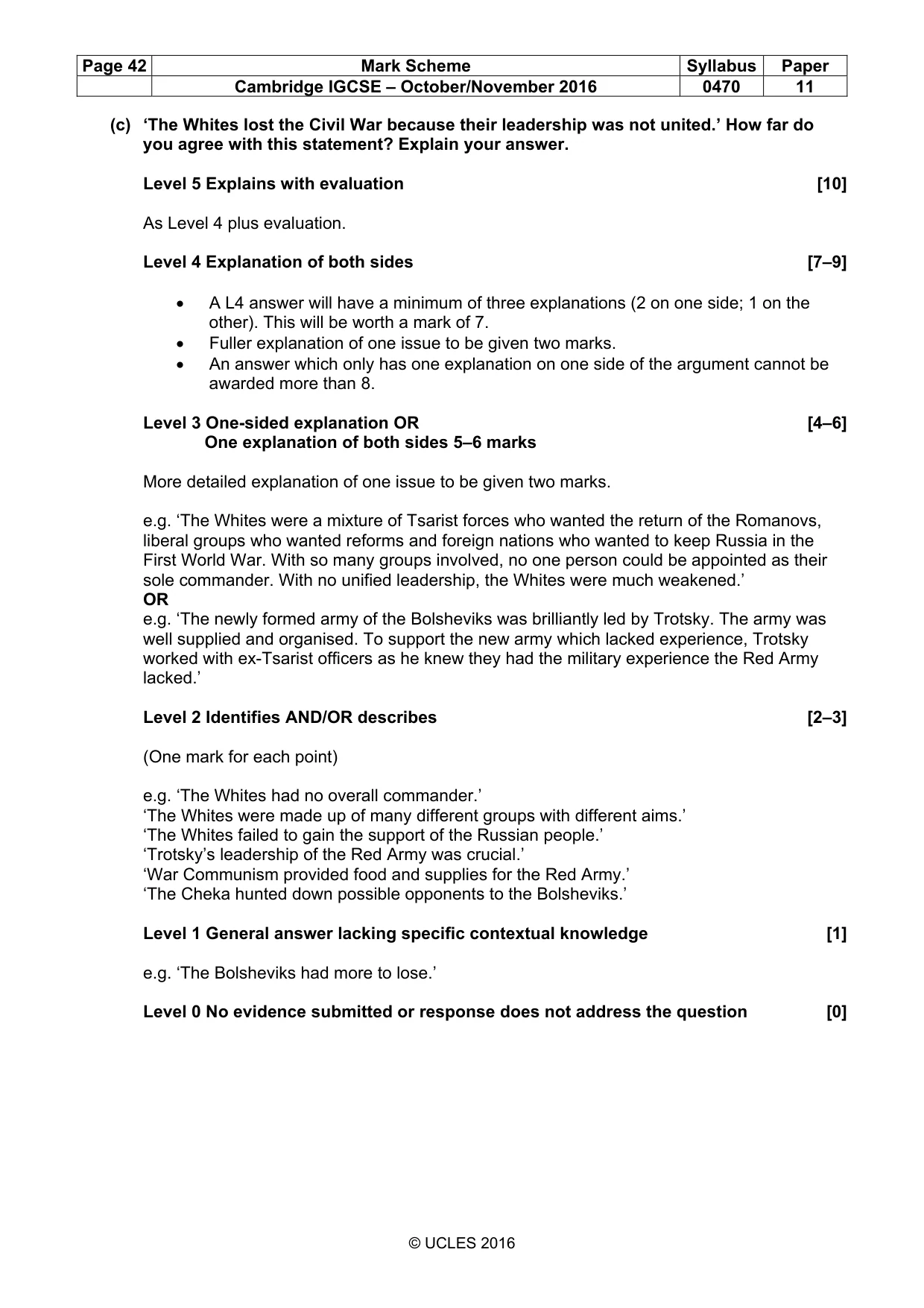 Mark scheme, page 42 of 69