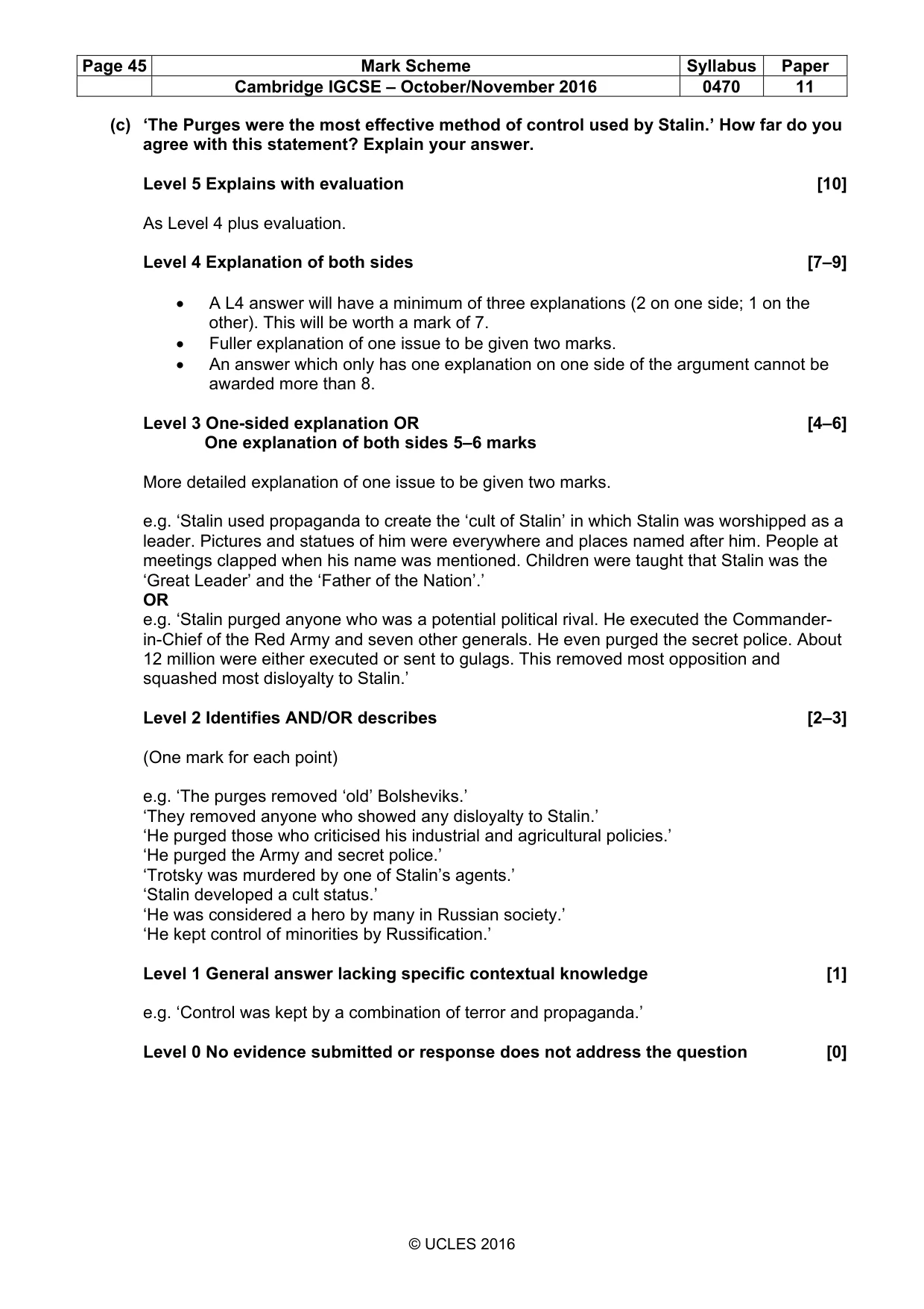 Mark scheme, page 45 of 69