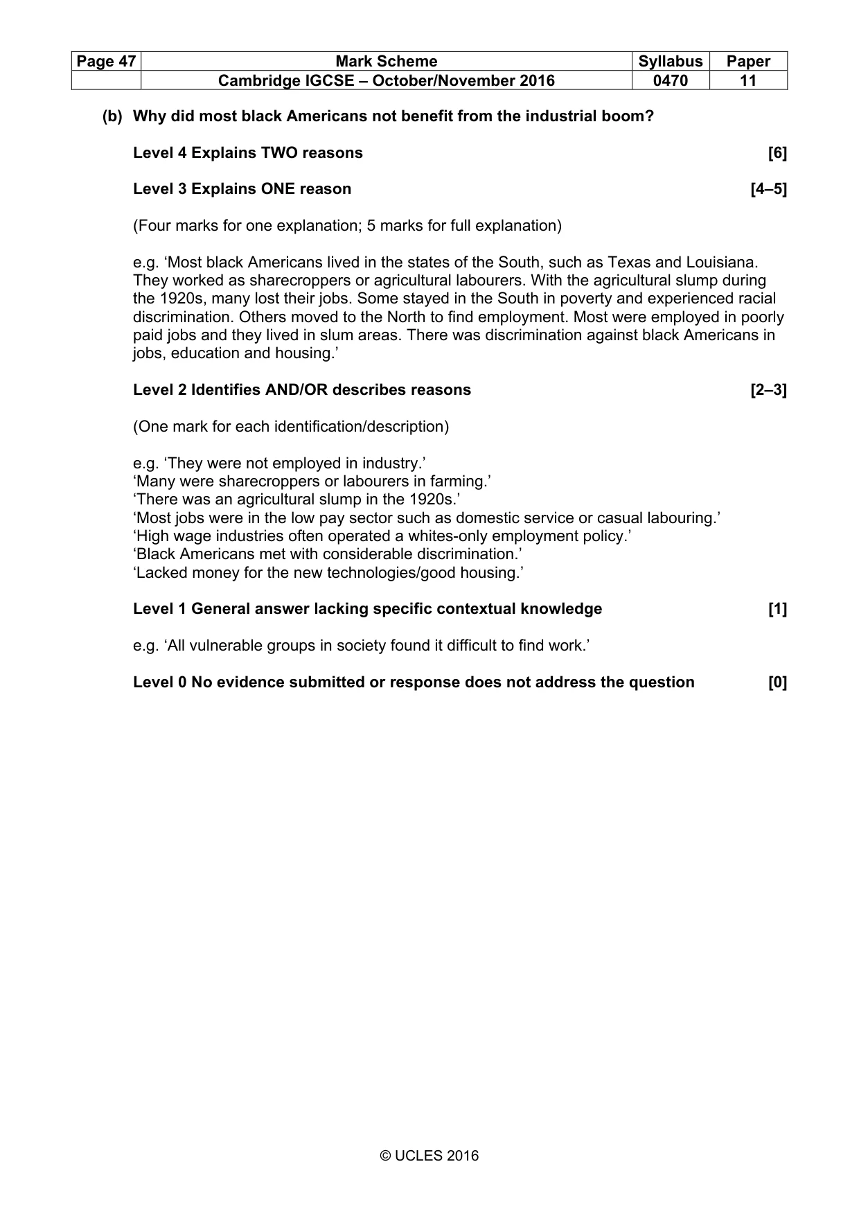 Mark scheme, page 47 of 69