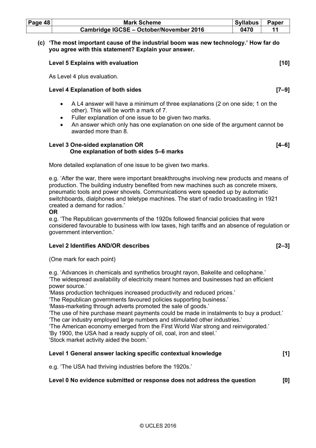 Mark scheme, page 48 of 69