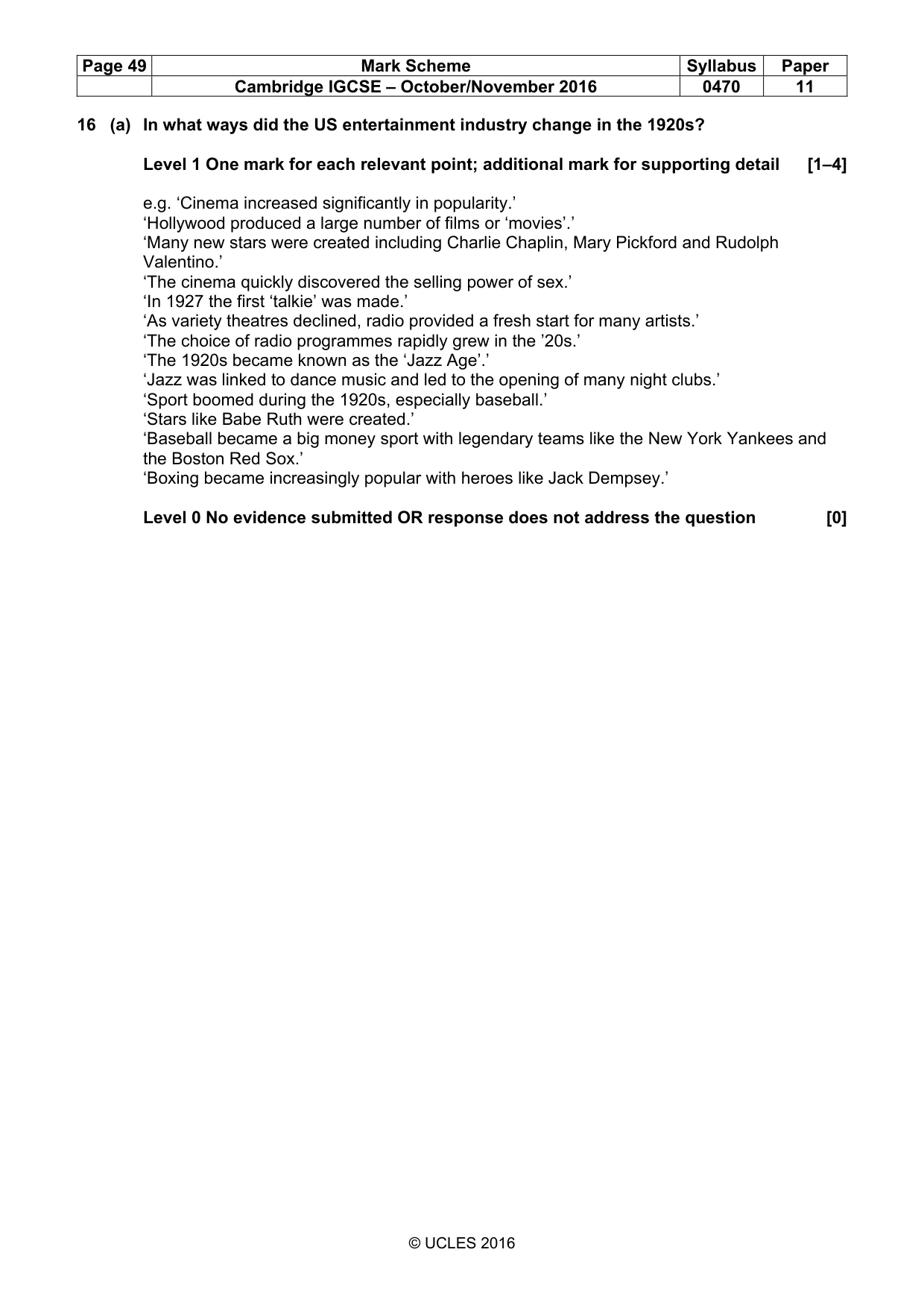 Mark scheme, page 49 of 69