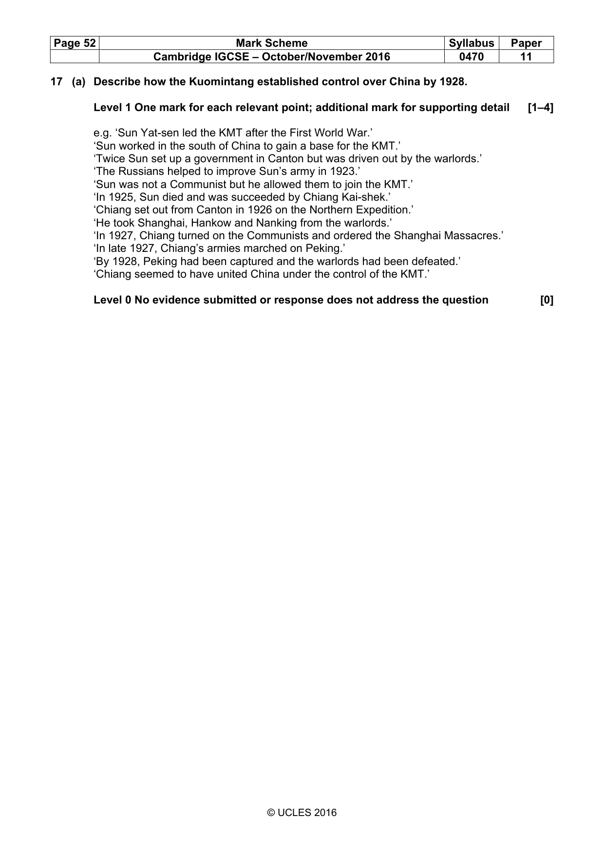 Mark scheme, page 52 of 69