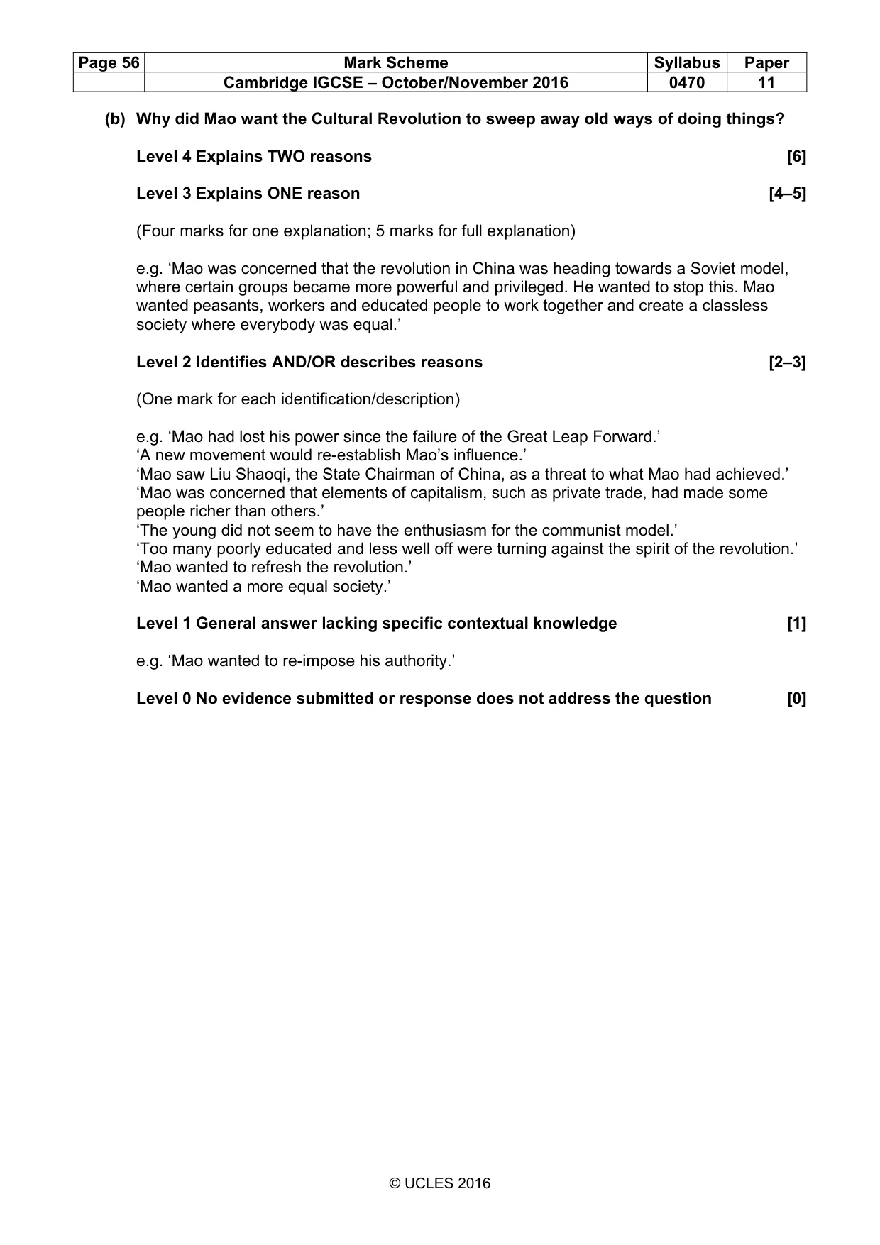 Mark scheme, page 56 of 69
