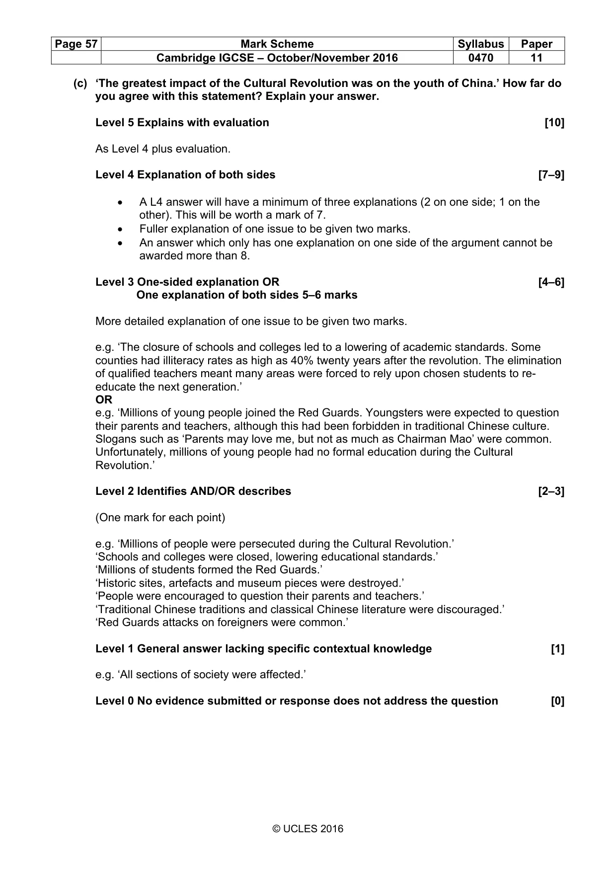 Mark scheme, page 57 of 69