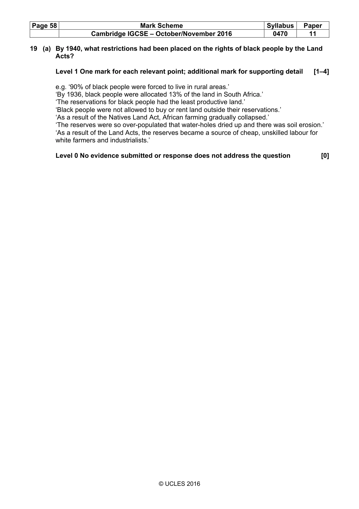 Mark scheme, page 58 of 69