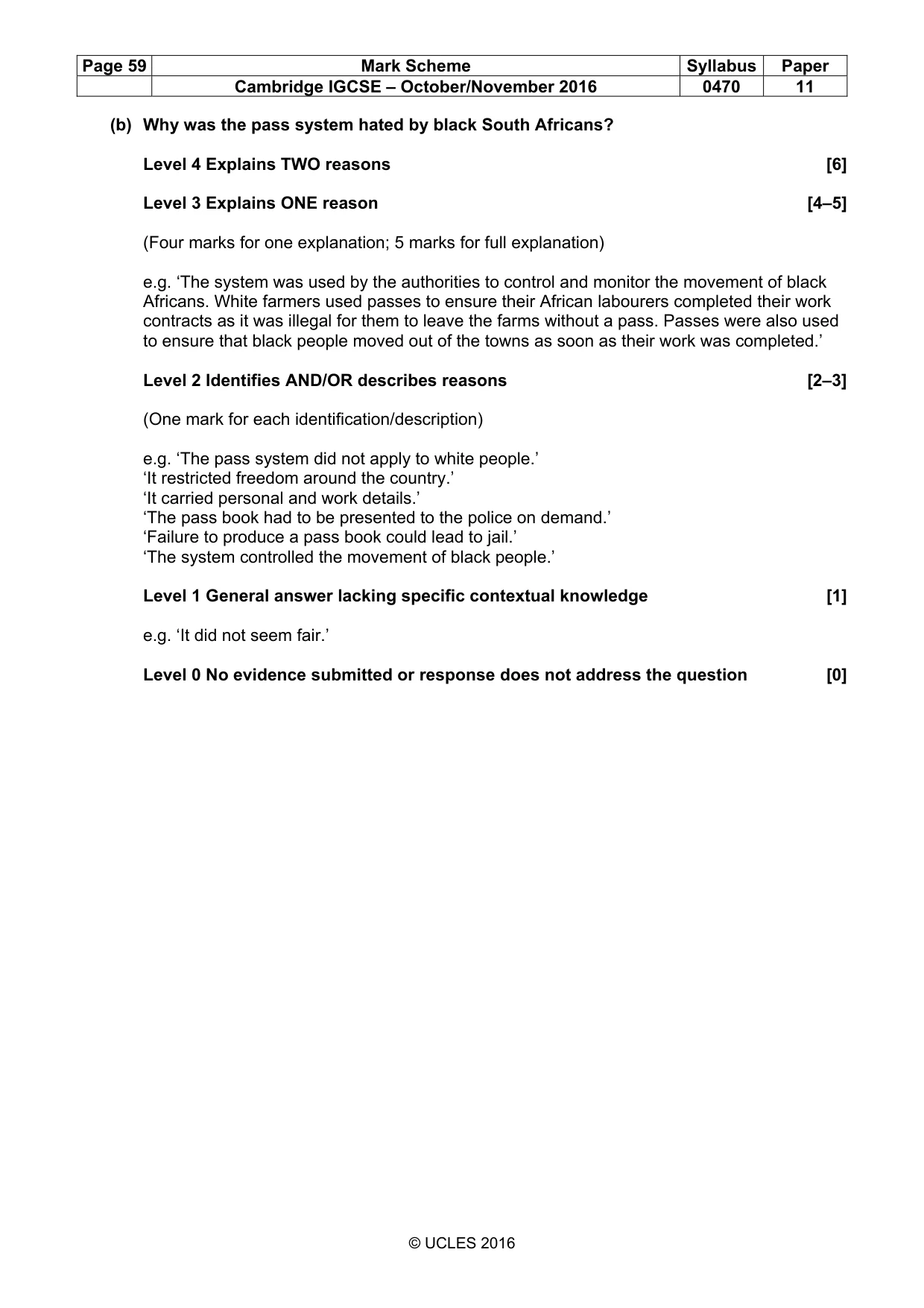 Mark scheme, page 59 of 69