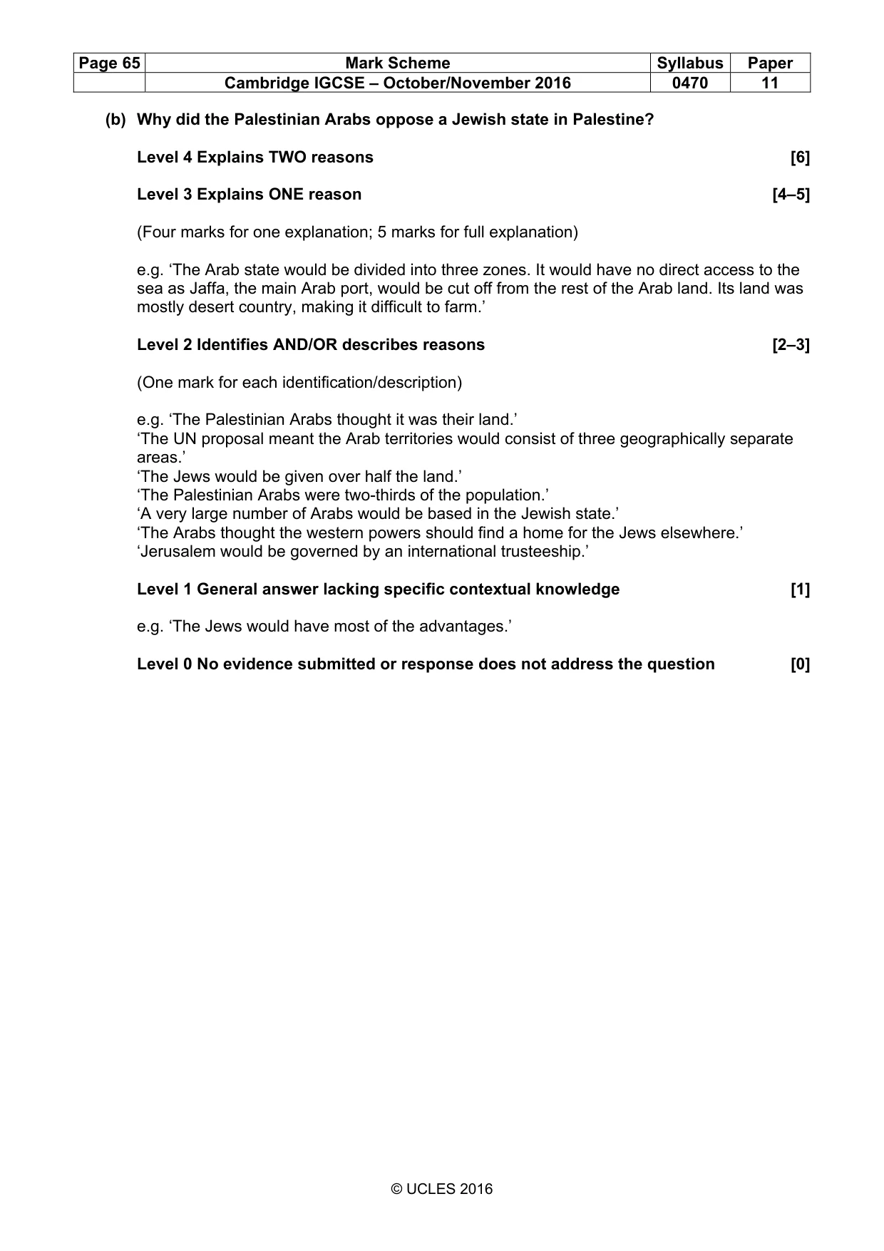 Mark scheme, page 65 of 69