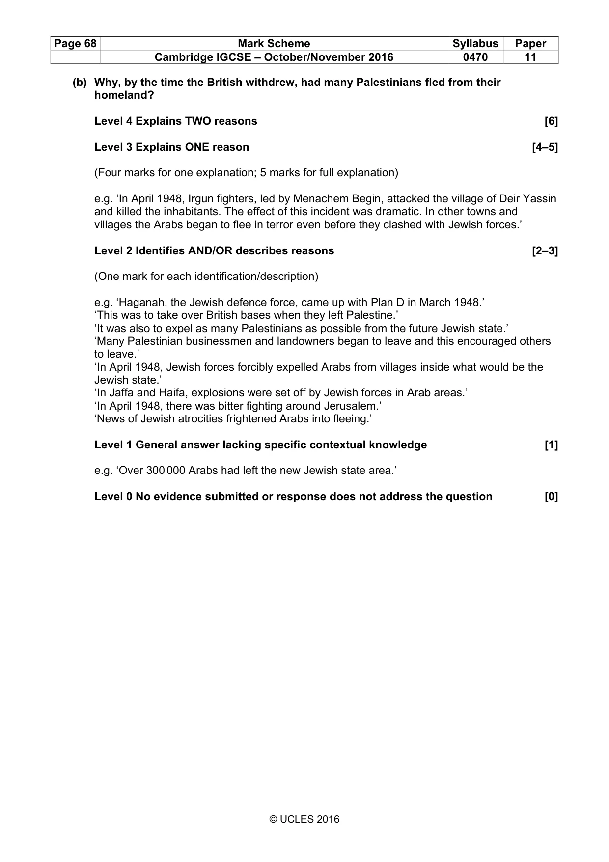 Mark scheme, page 68 of 69