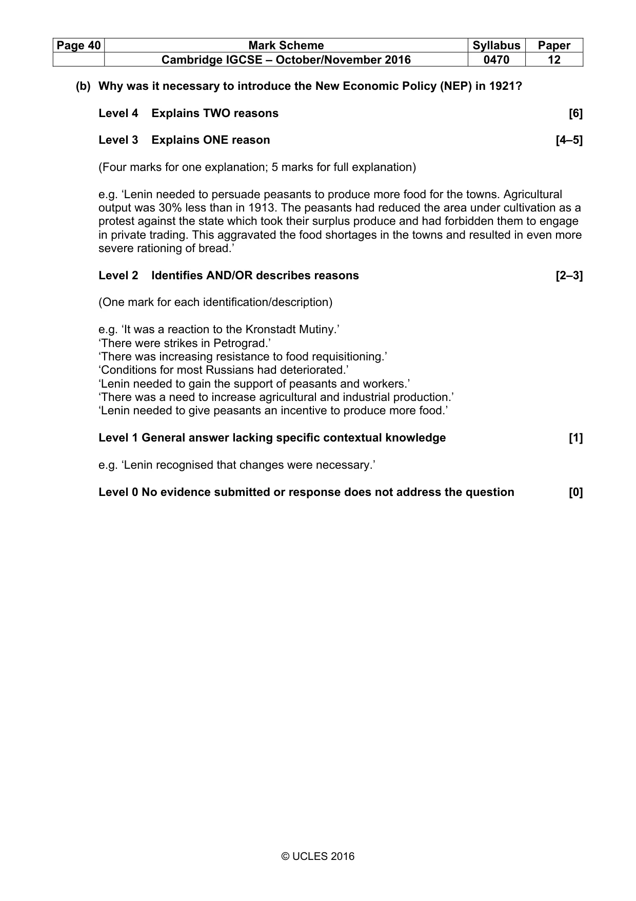 Mark scheme, page 40 of 68