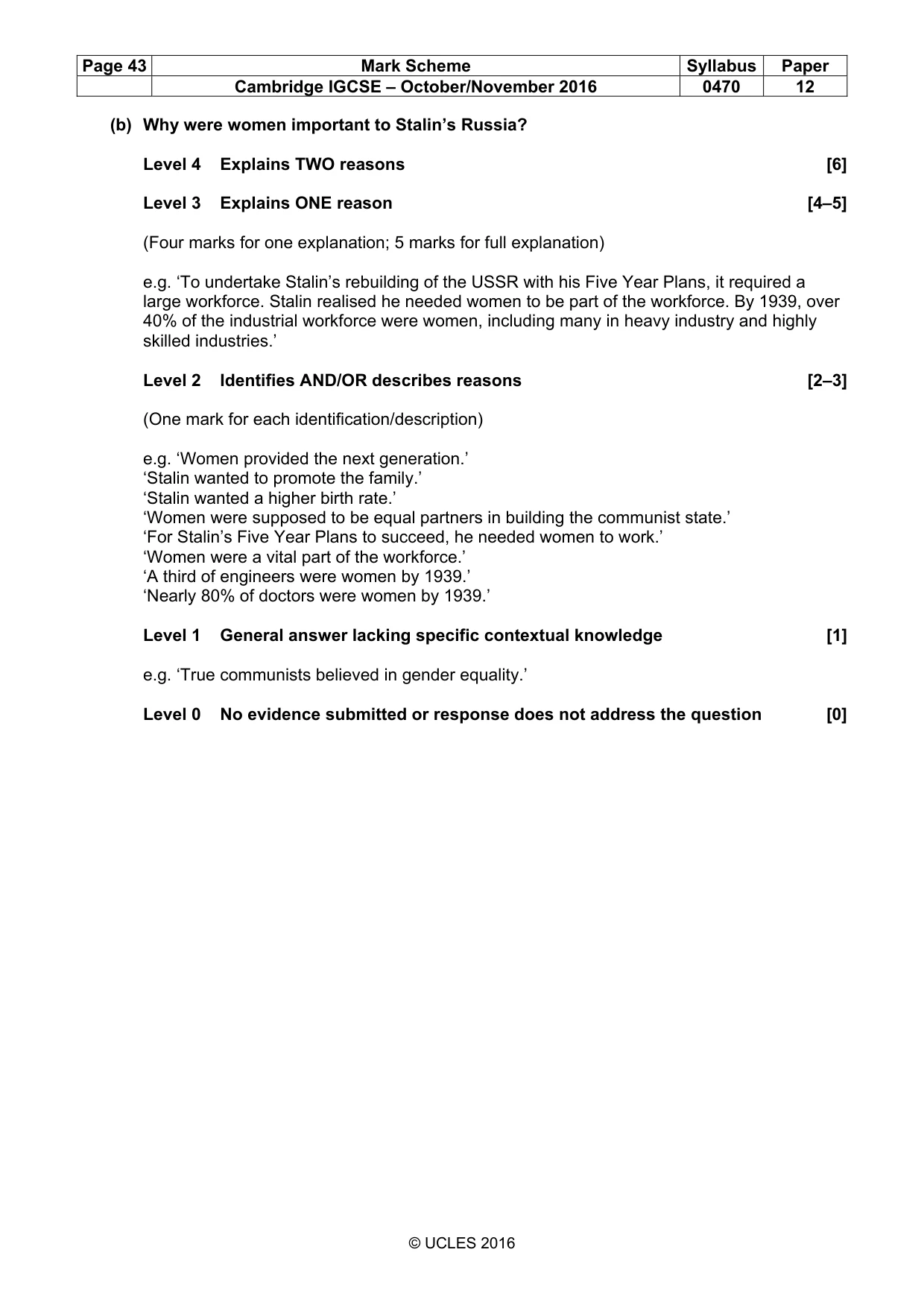 Mark scheme, page 43 of 68