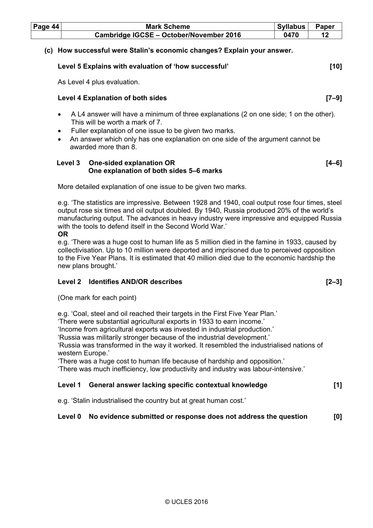 Mark scheme, page 44 of 68