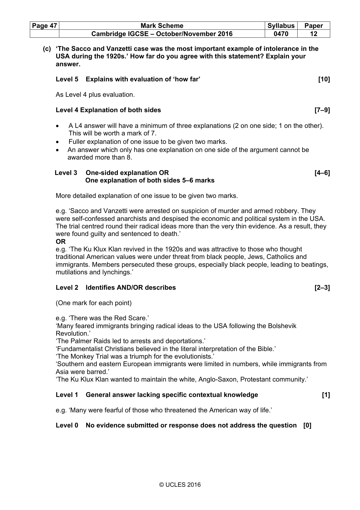 Mark scheme, page 47 of 68