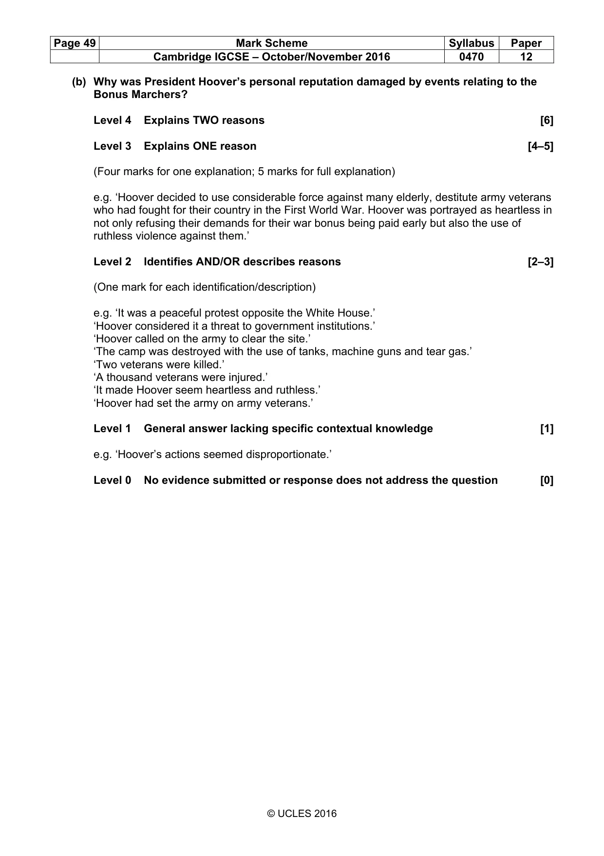 Mark scheme, page 49 of 68