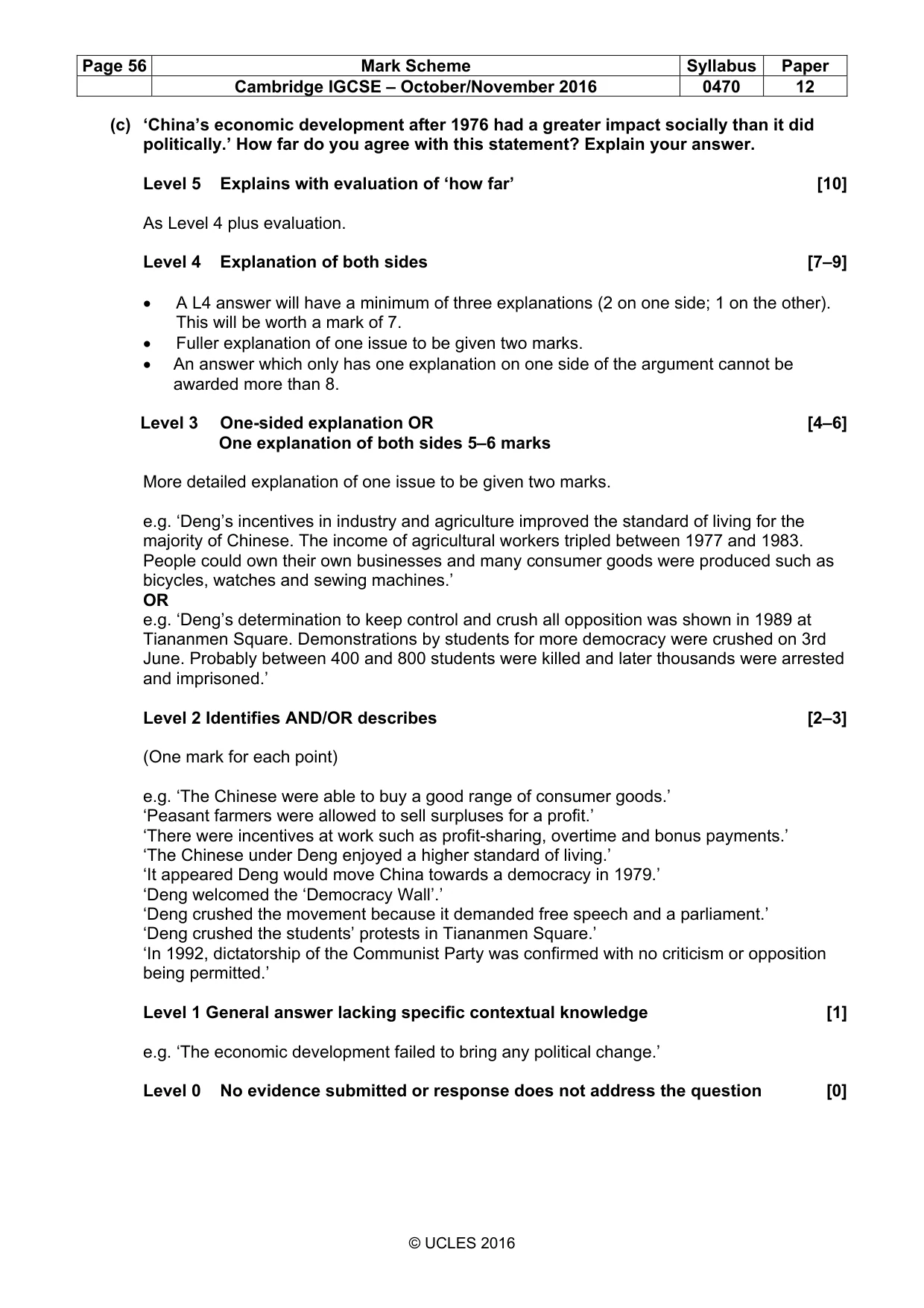 Mark scheme, page 56 of 68