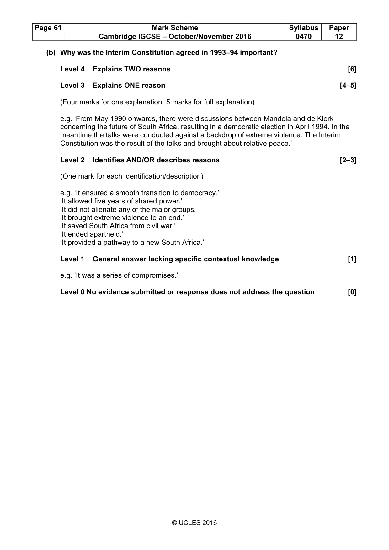 Mark scheme, page 61 of 68
