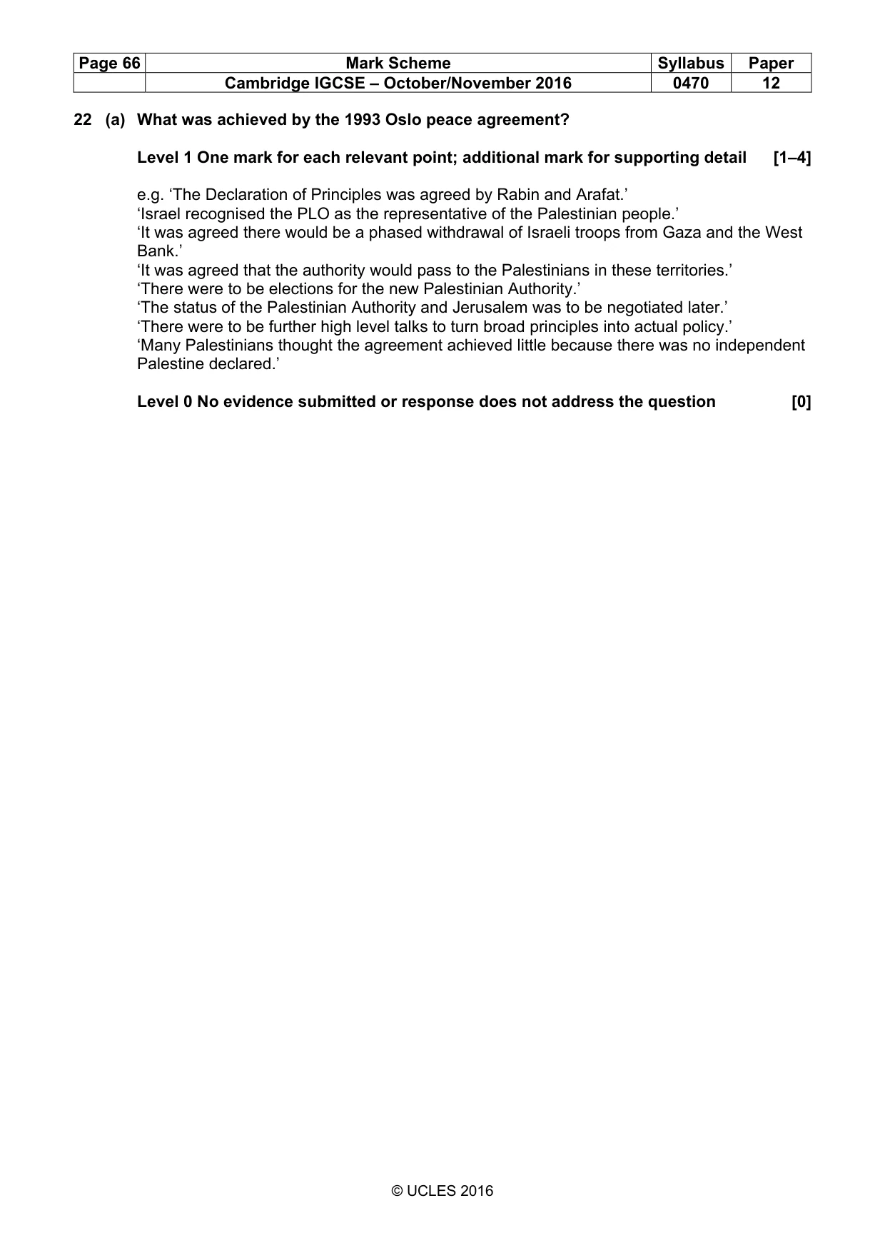Mark scheme, page 66 of 68