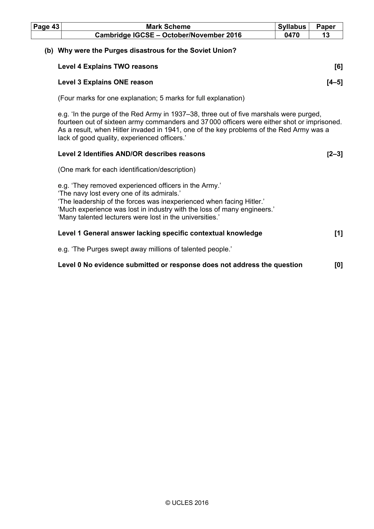 Mark scheme, page 43 of 68