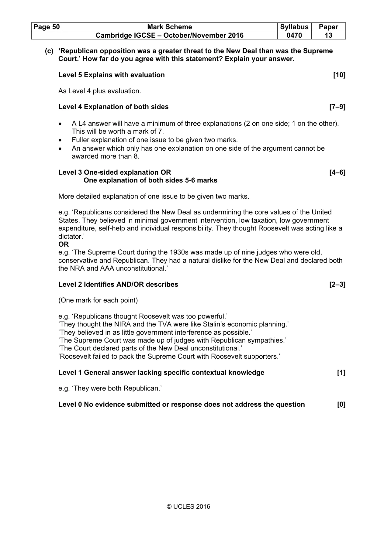 Mark scheme, page 50 of 68