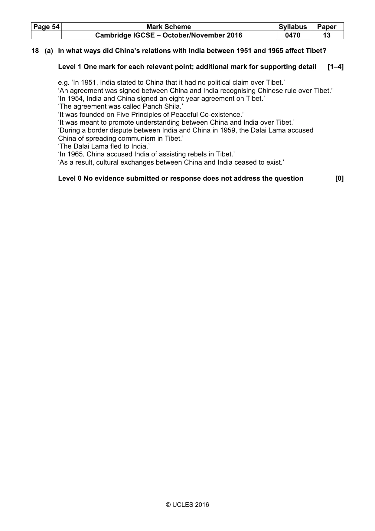 Mark scheme, page 54 of 68