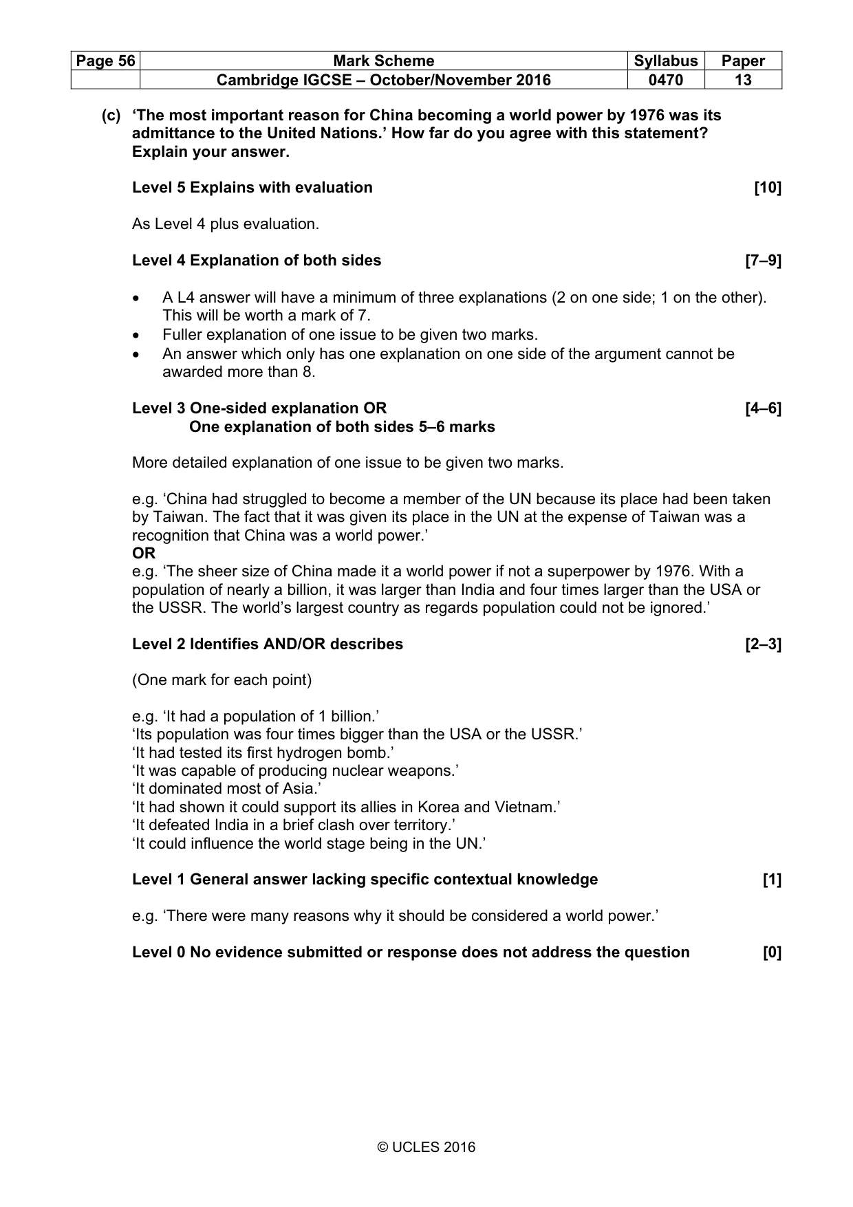 Mark scheme, page 56 of 68
