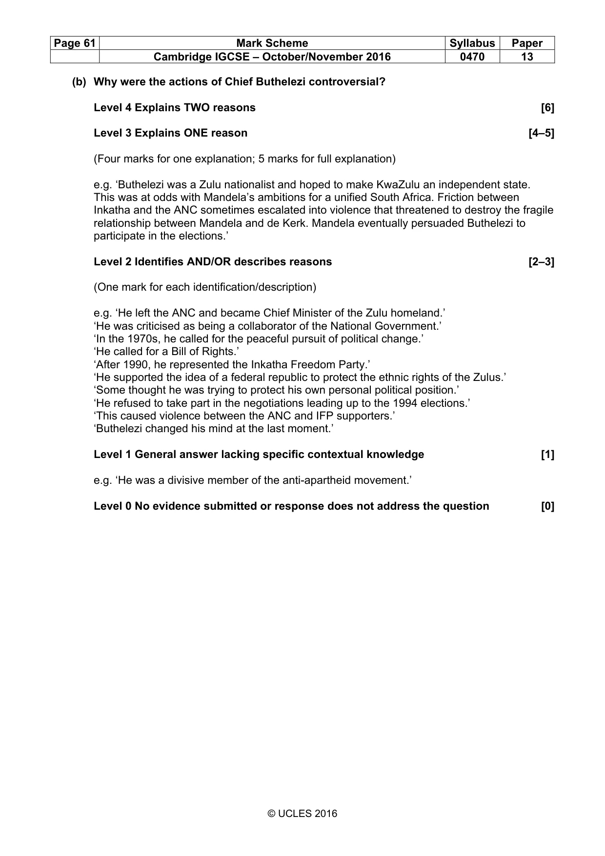 Mark scheme, page 61 of 68