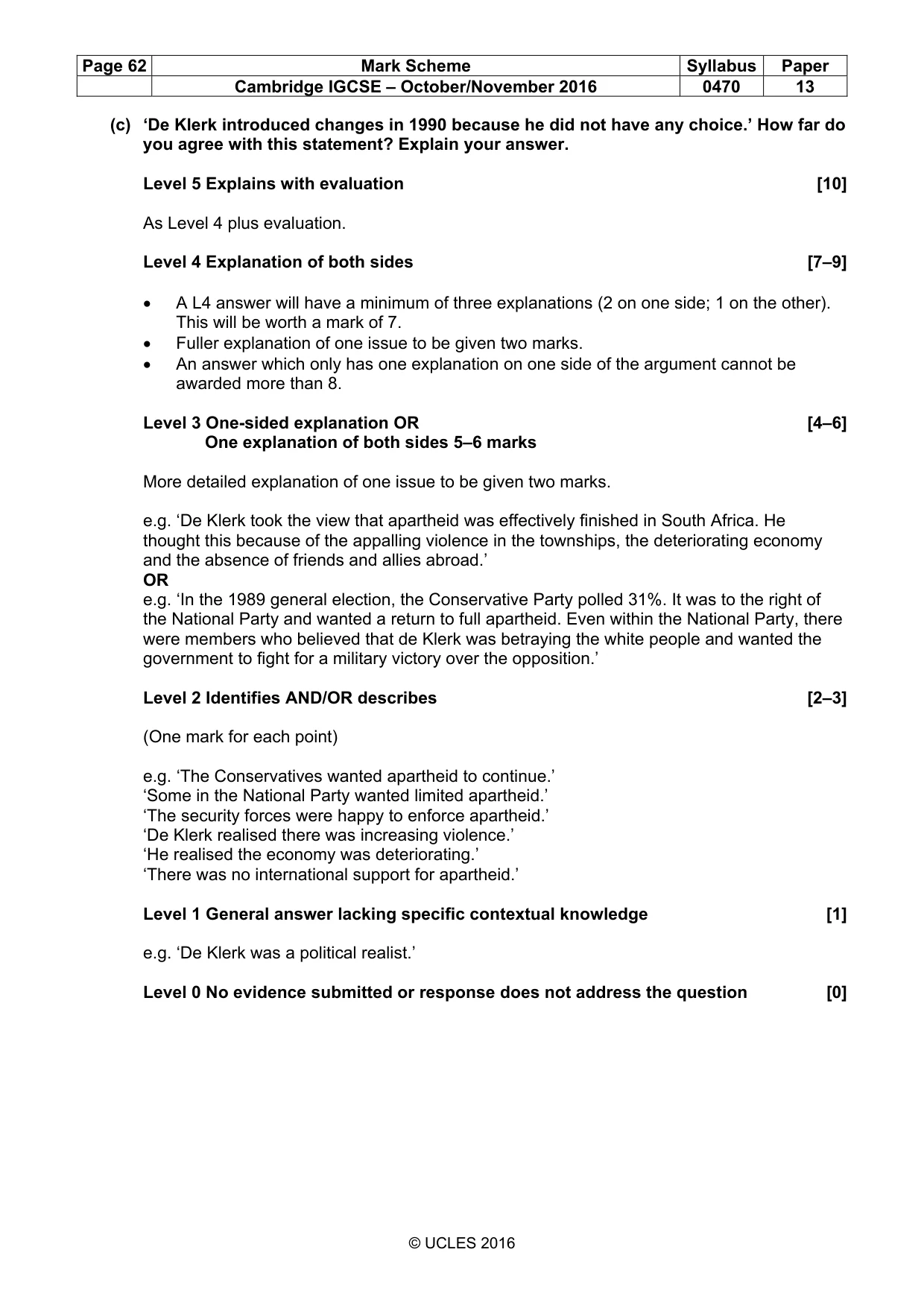 Mark scheme, page 62 of 68