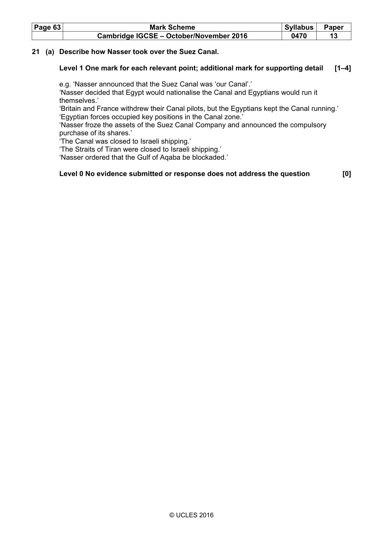 Mark scheme, page 63 of 68