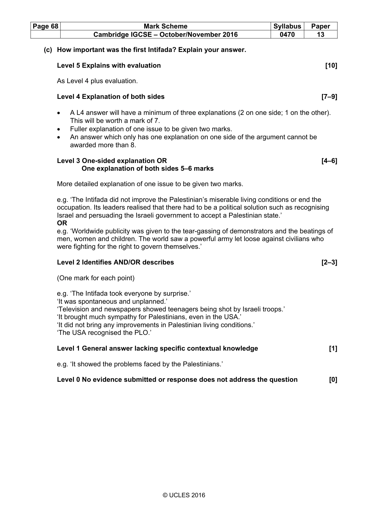 Mark scheme, page 68 of 68