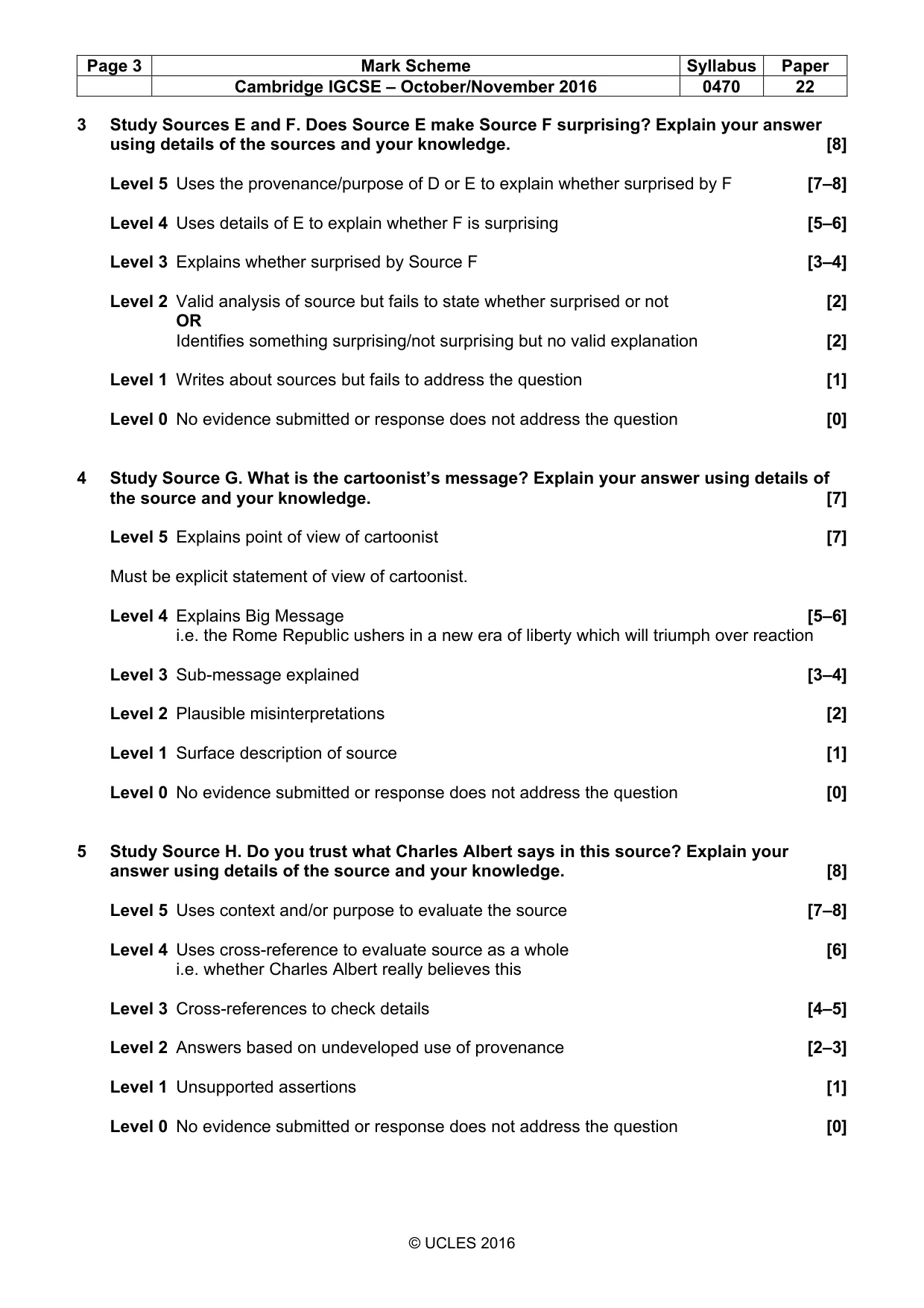 Mark scheme, page 3 of 7