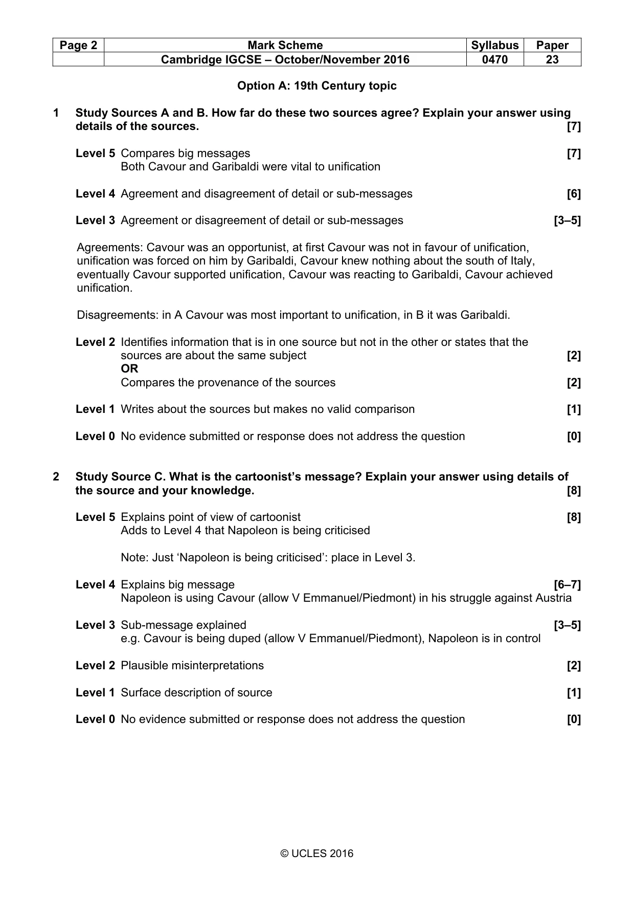 Mark scheme, page 2 of 8